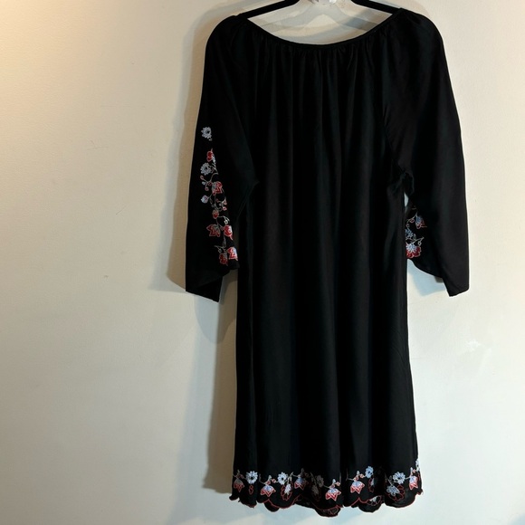 LOVE & LEGEND Sz 14 Tunic Dress Embroidered Floral Tassels Made in India Boho - Picture 8 of 10